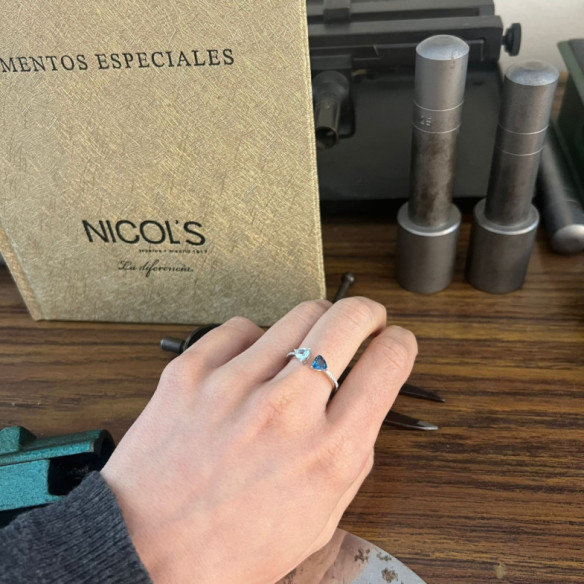 Anillo Diamantes Topacios TRILLON - Rings other precious stones