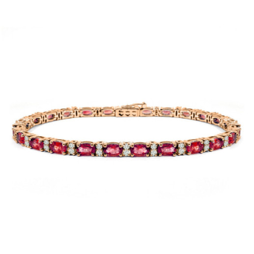 Pulsera rubís y diamantes Riviere Royal Oro Rosa - PULSEIRAS
