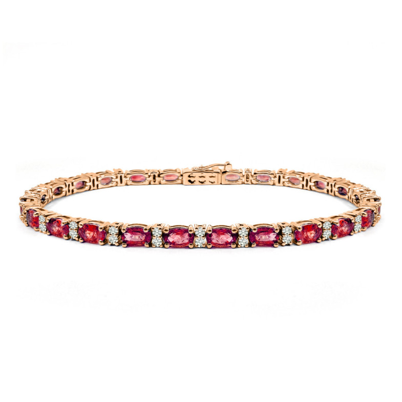 Riviere Royal Ruby and Diamond Bracelet Rose Gold - BRACELETS
