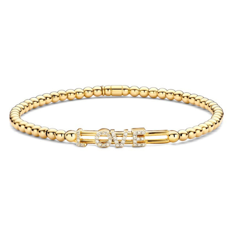 Pulsera Elástica de Oro y Diamantes LOVE Colette - Pulseras de Diamantes