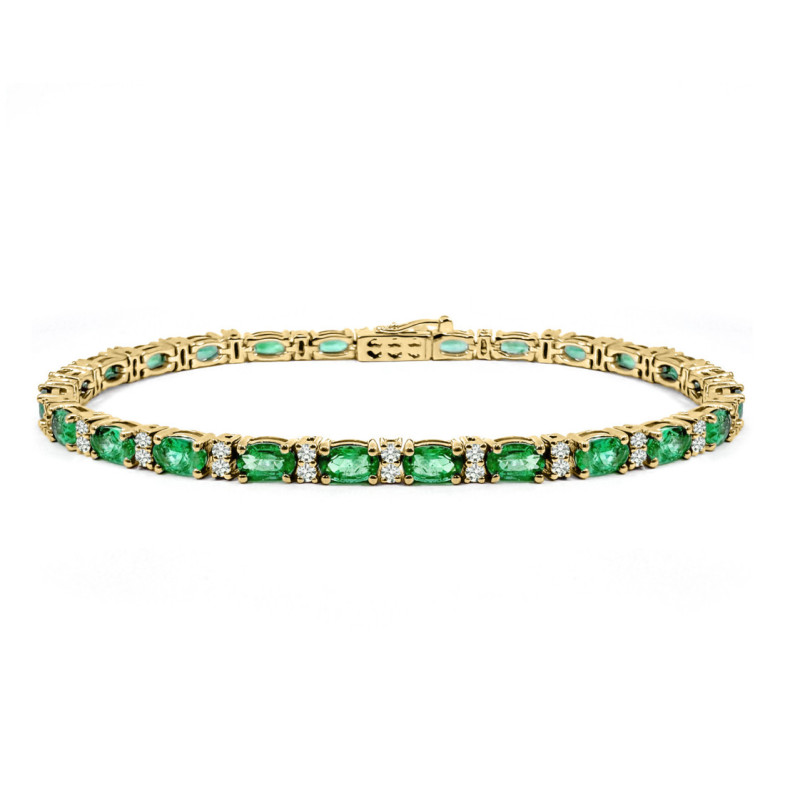 Pulsera esmeraldas y diamantes Riviere Royal - BRACELETS