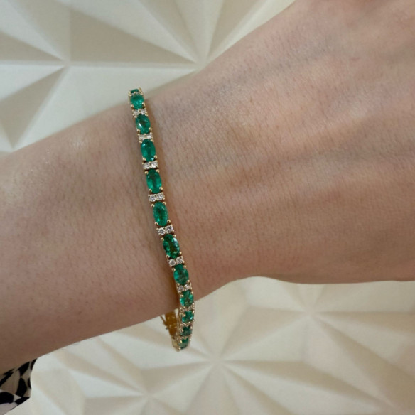 Pulsera esmeraldas y diamantes Riviere Royal - PULSERAS