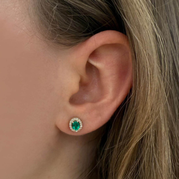 Pendientes Esmeralda Oval Sunset - Boucles d’oreilles