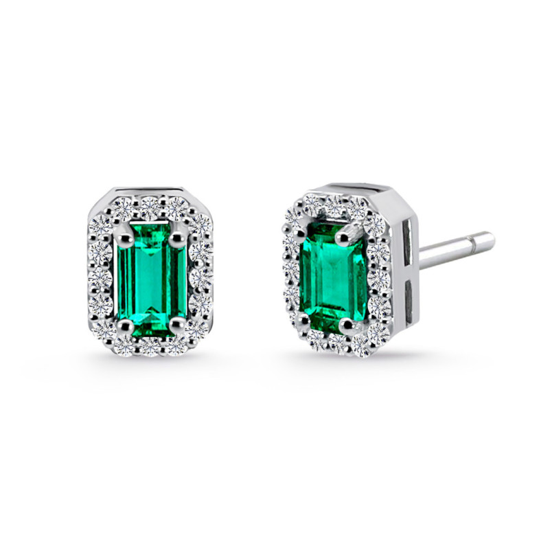 Pendientes Esmeraldas Sunset Rectangle - Ohrringe