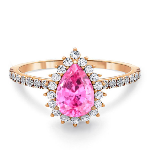 Pink sapphire and diamond Alba ring - Jewelry