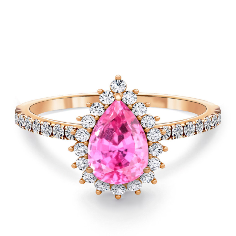 Pink sapphire and diamond Alba ring - Jewelry