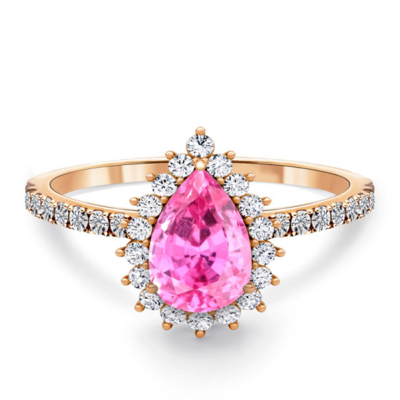 Pink sapphire and diamond Alba ring - Jewelry