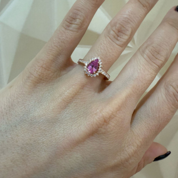 Pink sapphire and diamond Alba ring - Jewelry