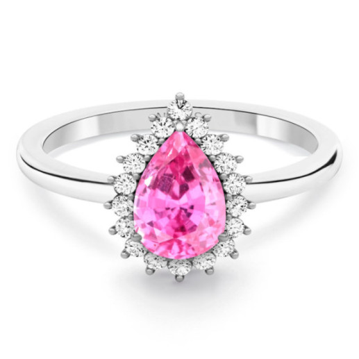 Pink sapphire and diamond Alba ring - Rings Color Stones