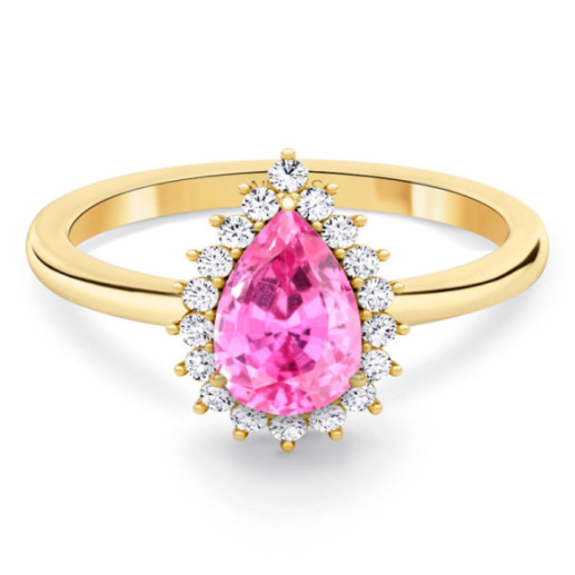 Yellow sapphire and Alba diamond ring - Sapphire rings