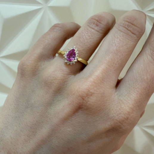 Yellow sapphire and Alba diamond ring - Sapphire rings 2