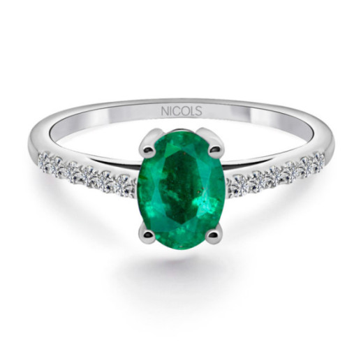 Anillo Esmeralda oval Lola 0.60 ct - Anillos de Esmeralda