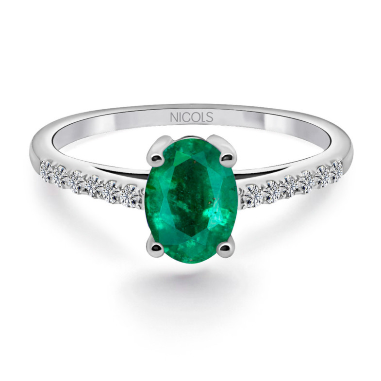 Anillo Esmeralda oval Lola 0.60 ct - Smeraldo