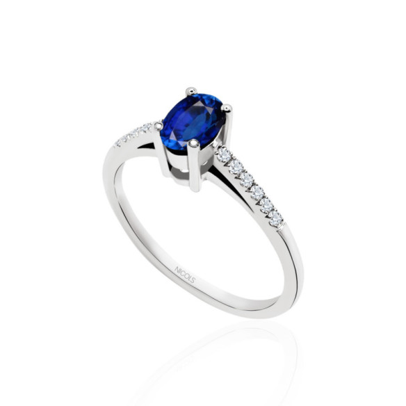 Anillo Zafiro Azul Lola 0.60 ct - Anillos de Zafiro