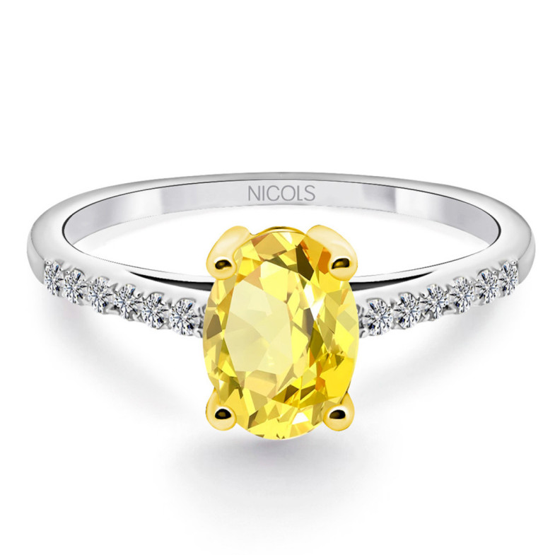 Anillo Zafiro Amarillo Lola 1.30Ct - Anillos de Zafiro