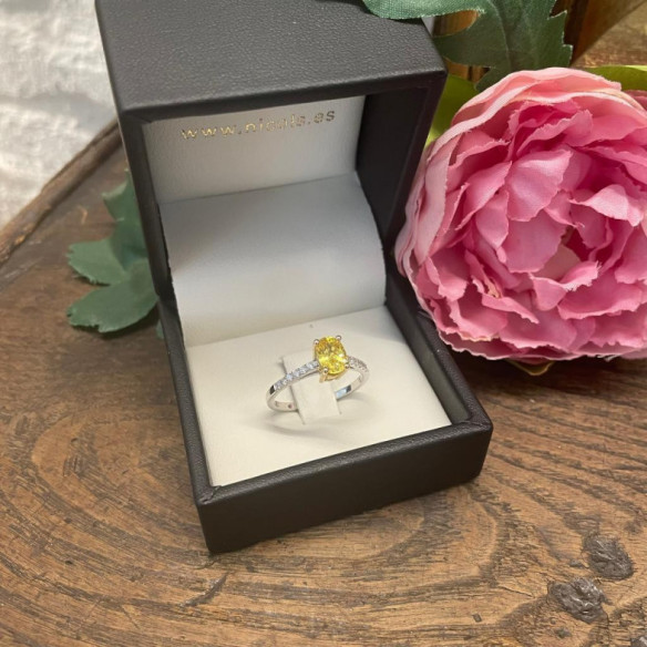 Anillo Zafiro Amarillo Lola 1.30Ct - Anelli zaffiro