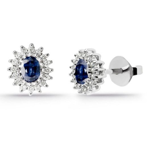 Pendientes Zafiro Oval Detail - Pendientes de Zafiro