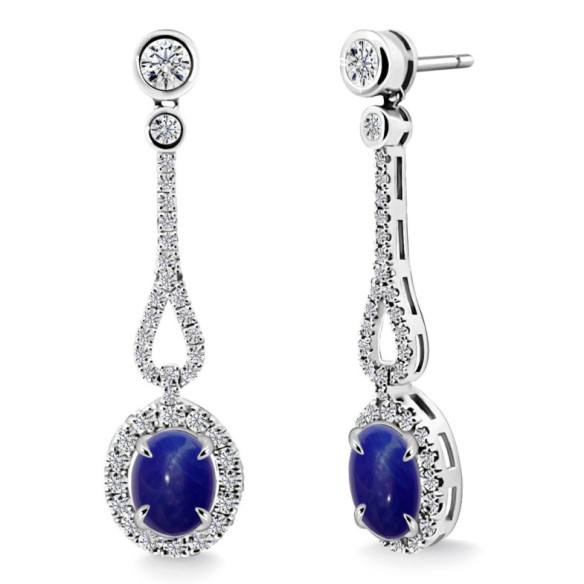 Gold earrings, Diamond Ruby ROYAL JEWELS - High jewelry