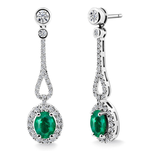 Pendientes Diamantes Esmeralda Royal Jewels - Bijoux élevés
