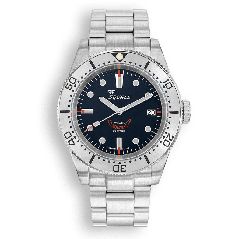 Squale 1545 Steel Black Bracelet - SQUALE