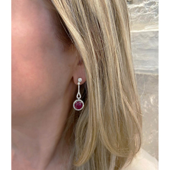 Pendientes Diamantes Rubí Royal Jewels - Bijoux élevés