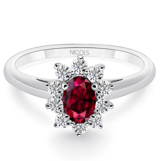 Anillo Rubi Dalia 0.80 - Anillos Compromiso Aniversario