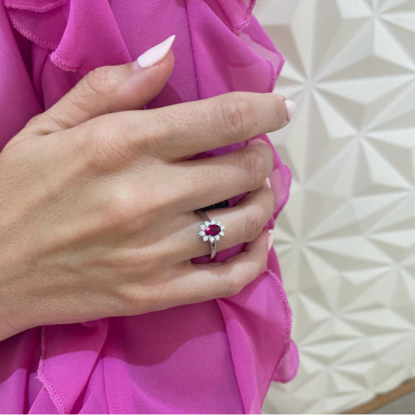 Anillo Rubi Dalia 0.80 - Compromisso de aniversário de anéis