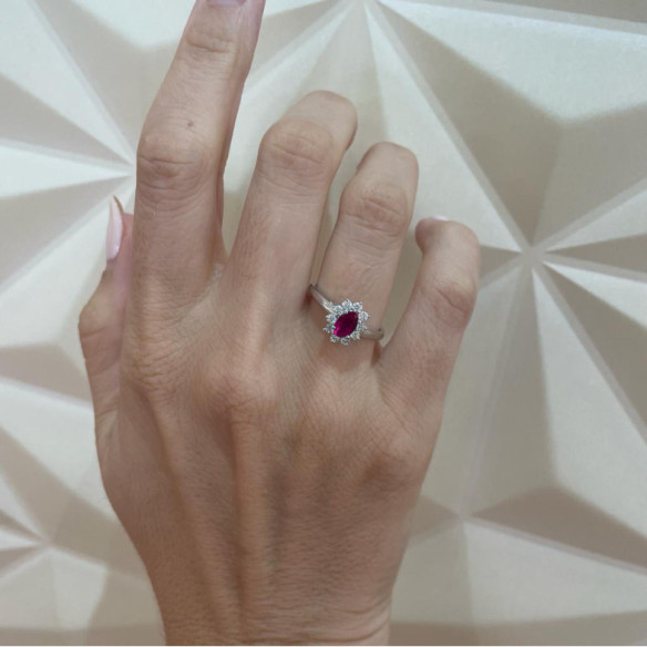 Anillo Rubi Dalia 0.80 - Compromisso de aniversário de anéis