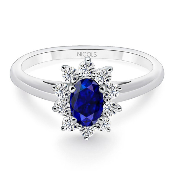 Anillo Zafiro Dalia 0.70 - Anillos de Zafiro