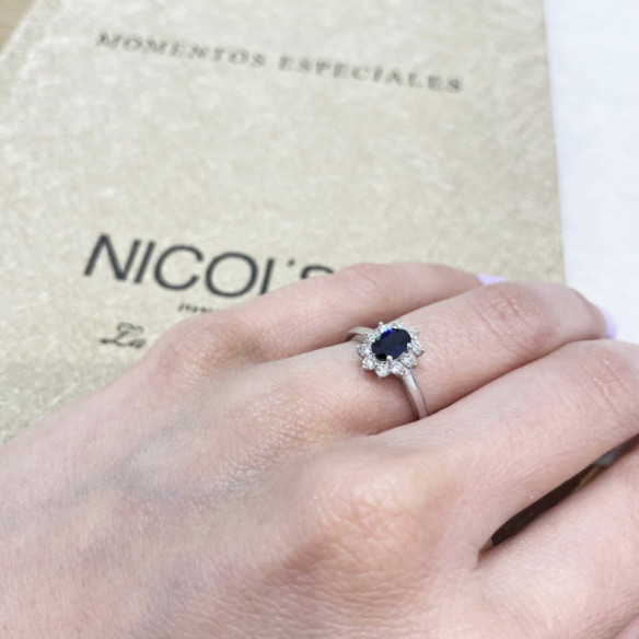 Anillo Zafiro Dalia 0.70 - Bagues en saphir