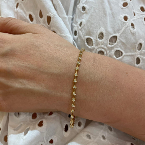 Pulsera Diamantes Riviere Barritas 0.60Ct. - Diamant-Armbänder