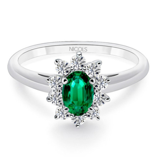 Anillo Esmeralda Dalia 0.70 - ANéIS