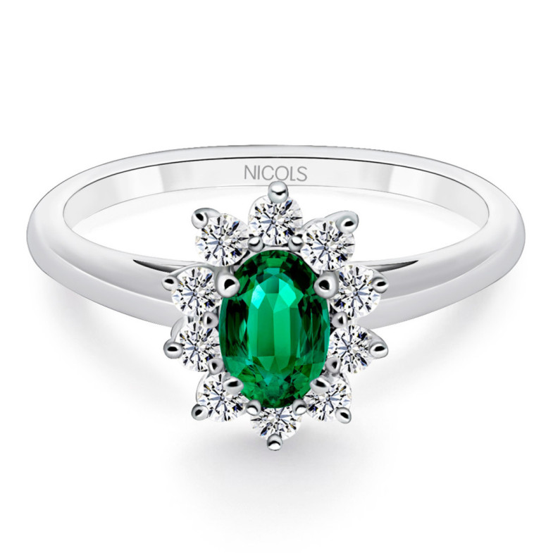 Anillo Esmeralda Dalia 0.70 - ANéIS