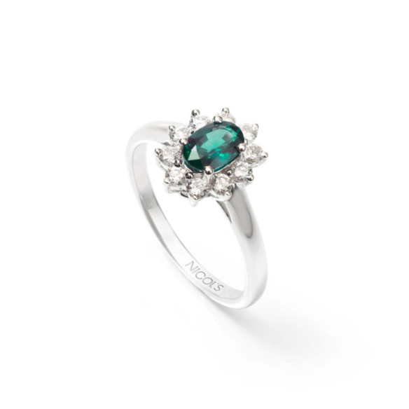 Anillo Esmeralda Dalia 0.70 - ANéIS