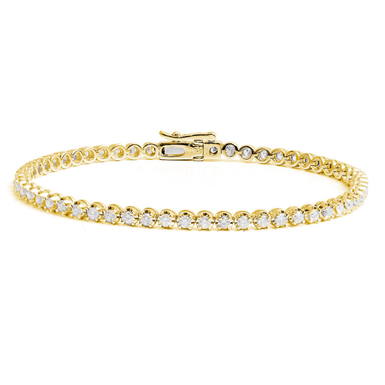 Pulsera Diamantes Riviere Dos Quilates Garras - Bracciali diamantati