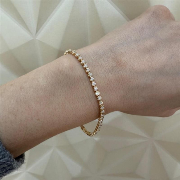 Pulsera Diamantes Riviere Dos Quilates Garras - Bracciali diamantati