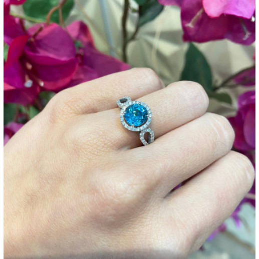 Anillo Diamantes Zircón Royal Jewels - Anillos Otras Piedras Preciosas 2