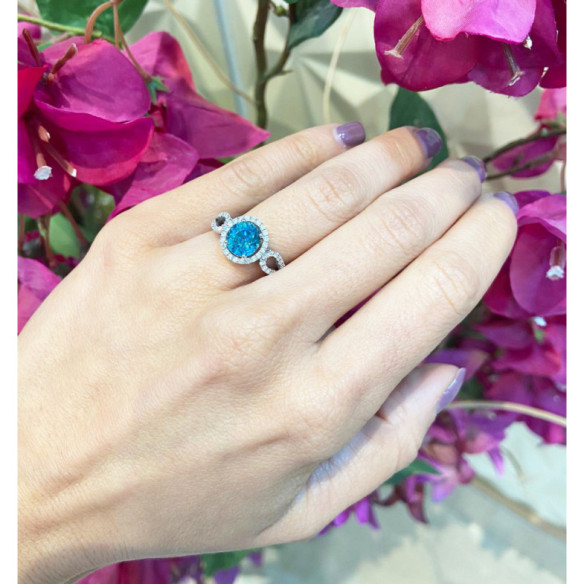 Zircon Diamond Ring ROYAL JEWELS - Rings other precious stones