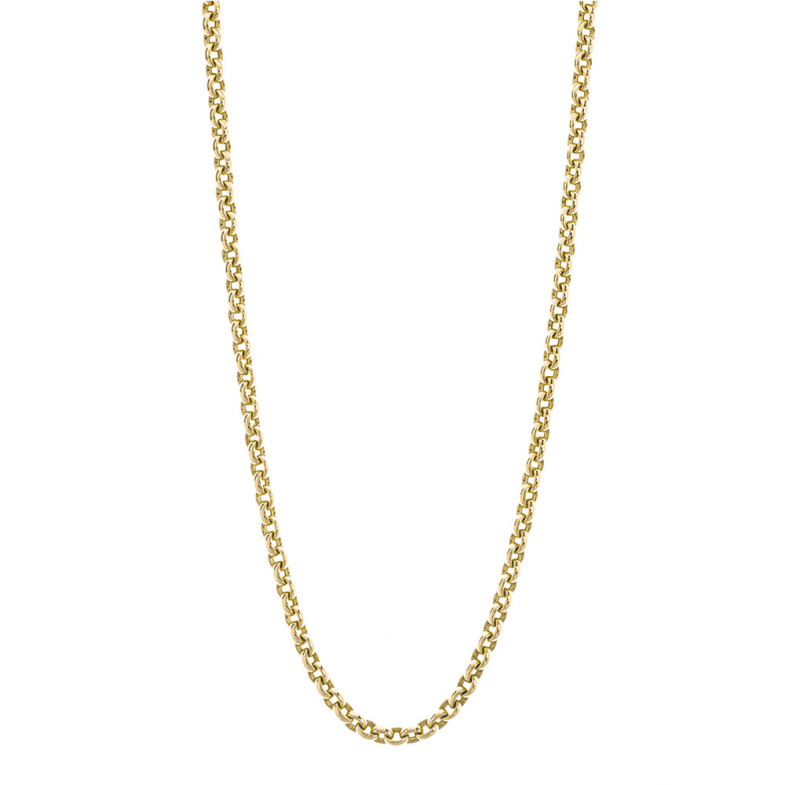 18K Gold Chain Oval Link 8X6 60Cm - Gold Chains for Men