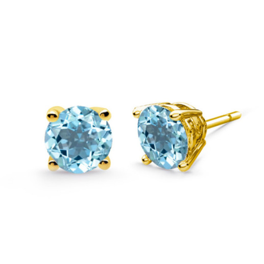 Brincos azuis brilhantes Katherine 1.00Ct - Brincos de pedras azuis