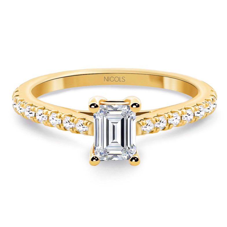 Diamond Ring 0.45 Emerald Camille Yellow Gold - Lonely yellow gold