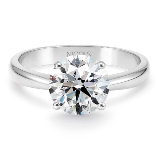 Anillo de Diamante 2 Quilates Frida en Oro Blanco - Anillos Diamante mayor 2 ct