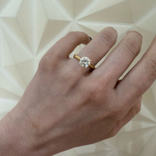 Anillo solitario 2 quilates diamante oro amarillo Frida - Anillos Diamante mayor 2 ct 2