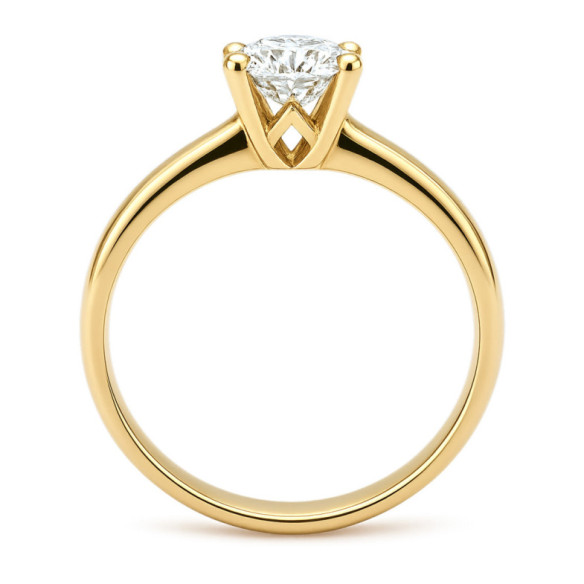 Anillo solitario 2 quilates diamante oro amarillo Frida - Anillos Diamante mayor 2 ct