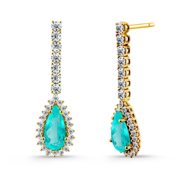 Pendientes Red Carpet Paraiba Pera - Alta Joyería