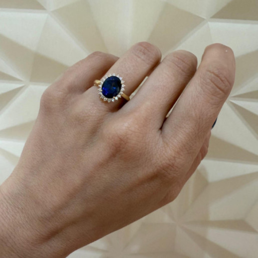 Anillo Zafiro Dalia Oro Amarillo - Anéis de safira 2