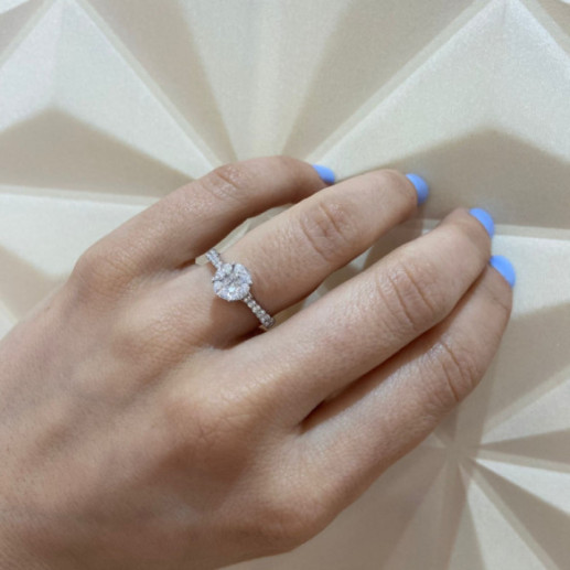 Anillo diamantes Spring Love 0,97 ct Oro Amarillo - Talla Brillante 2