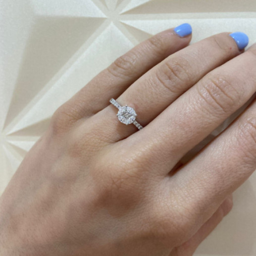Anillo Pedida Spring Love Med - Anillos de Compromiso Rosetón 2