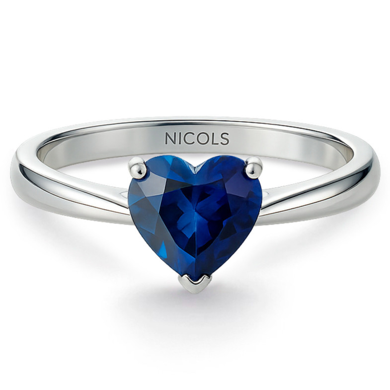 Solitaire Engagement Ring 0.90ct Sapphire BLUE BLOOD - Sapphire rings