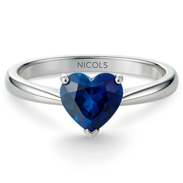 Solitaire Engagement Ring 0.90ct Sapphire BLUE BLOOD - Sapphire rings